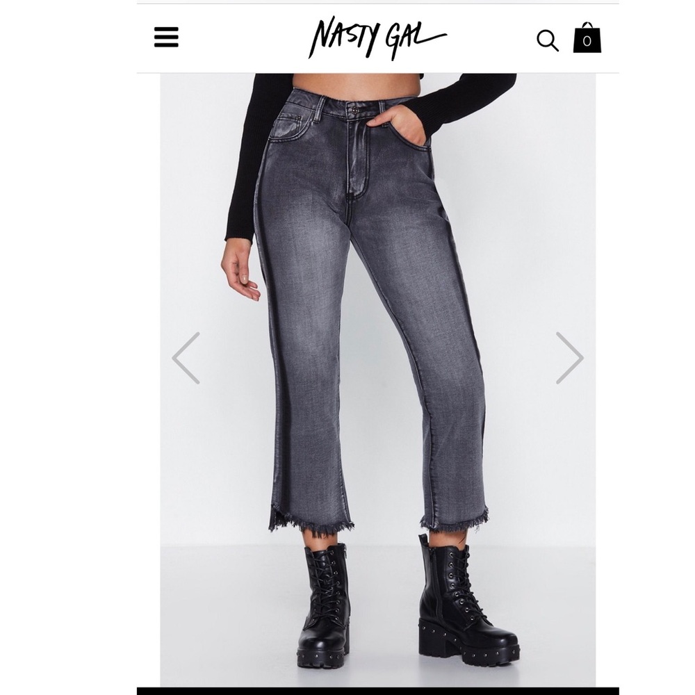 NWT You Can Fray That Again Straight-Leg Jeans